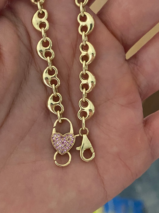 14K Gold Gemstone Clasps & Connectors – Diamond, Ruby, Sapphire, Emerald Carabiners & Heart Links