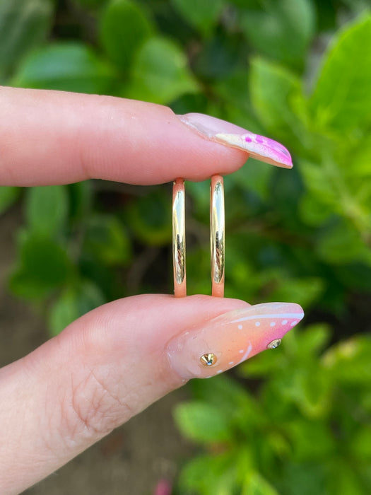 14k 18mm Huggie earrings