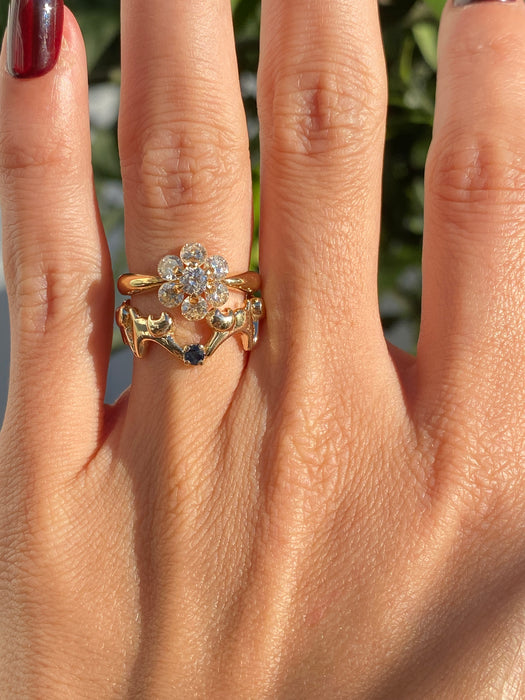 Custom preorder 14k dancing kitty cat ring