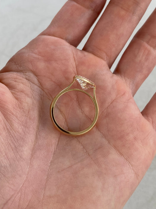 14K Gold 3.01 CT Pear Lab Diamond Ring IGI Certified