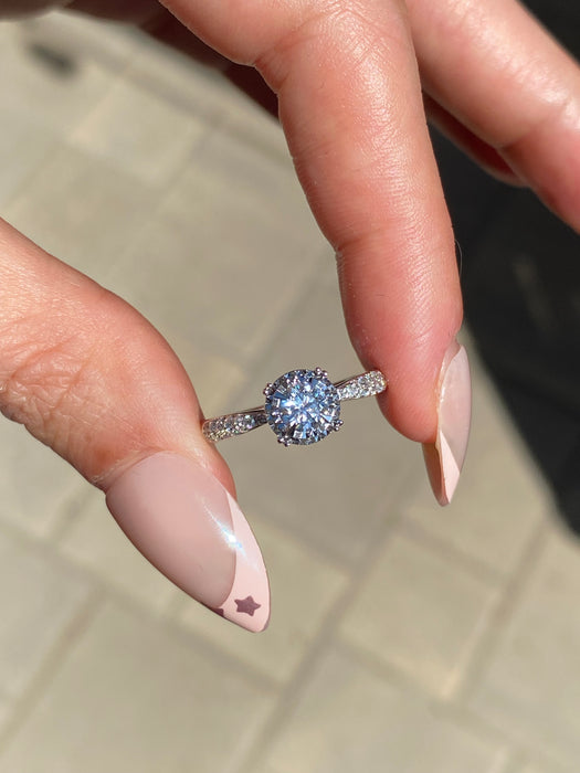 14K White Gold Lab Diamond Ring