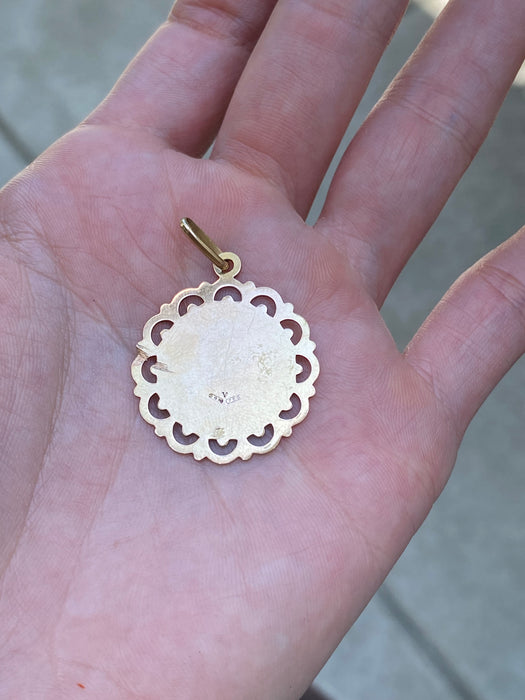 18K Gold Vintage Letter “I” Charm