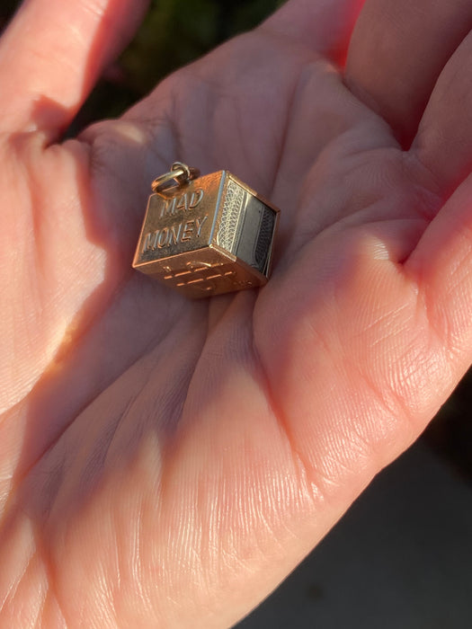 14k mad money dollar charm