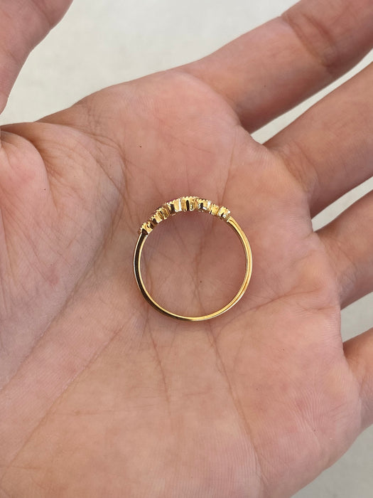 14K Gold Rainbow Gemstone Bezel Ring