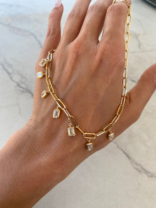 14K 3.7 TCW Lab Diamond Paperclip Necklace