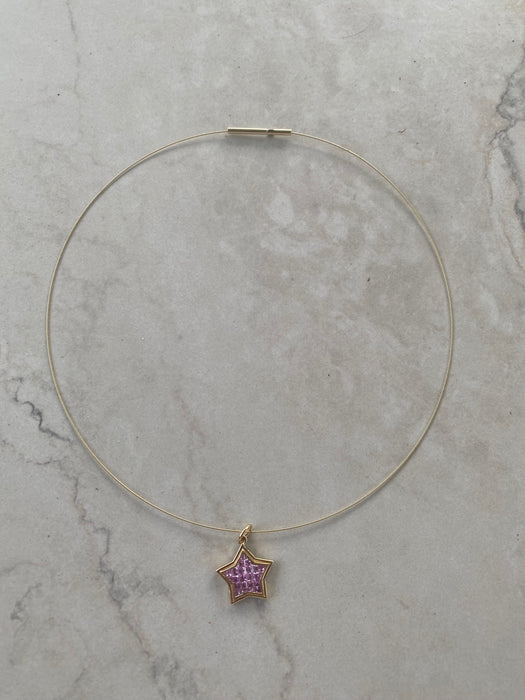 14K Springy Wire Necklace 16.5”