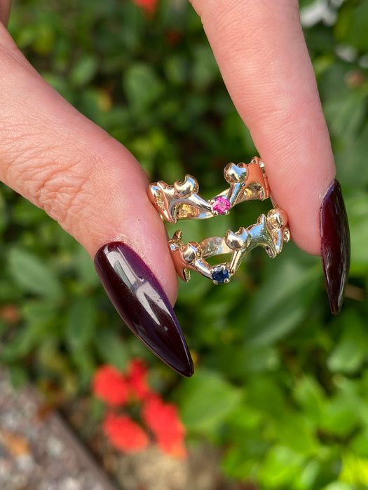 Custom preorder 14k dancing kitty cat ring