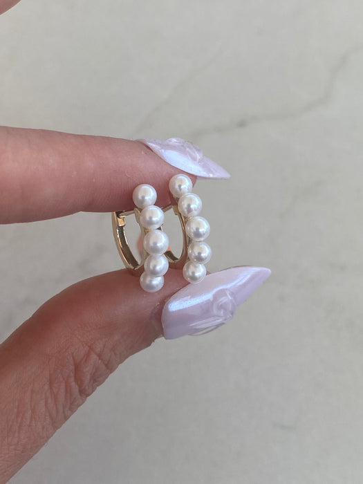 14K Gold Pearl Huggie by Effy