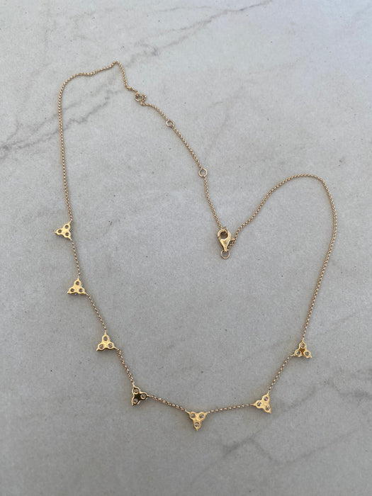 14K Gold 1.6 Carat Lab-Grown Diamond Station Necklace