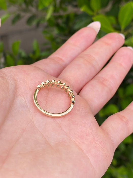 14K Bezel Set Marquise Lab Diamond Ring