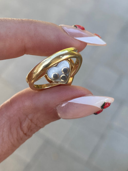 Vintage 18k Chopard Happy Diamonds Heart Ring