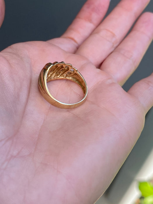 18k diamond baguette ring size 6.75