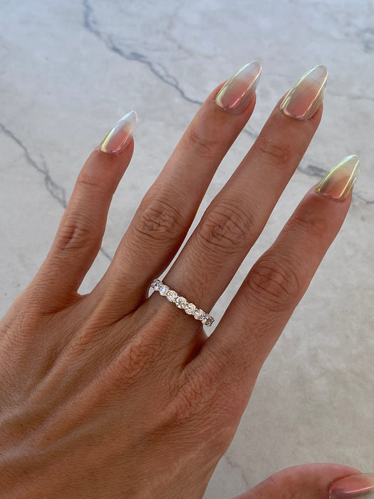 14K 1 TCW White Gold Lab Diamond Ring