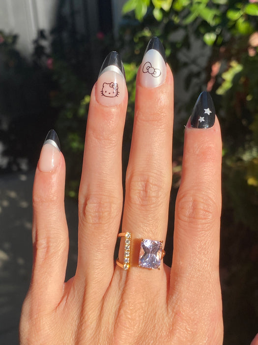 18k rose gold Kunzite diamond ring size 5.25