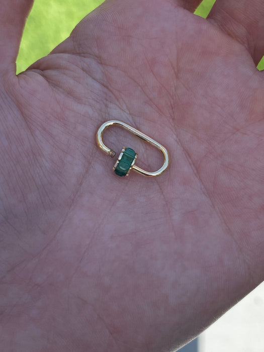14K Gold Gemstone Clasps & Connectors – Diamond, Ruby, Sapphire, Emerald Carabiners & Heart Links