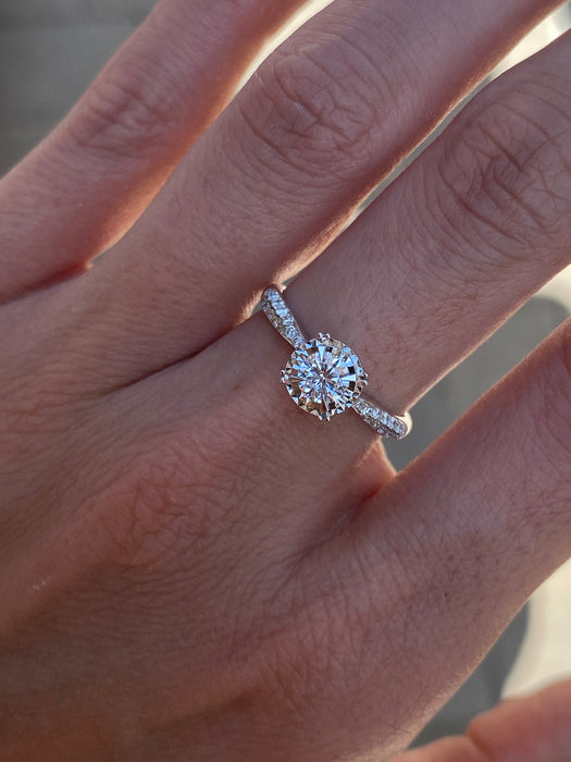 14K White Gold Lab Diamond Ring