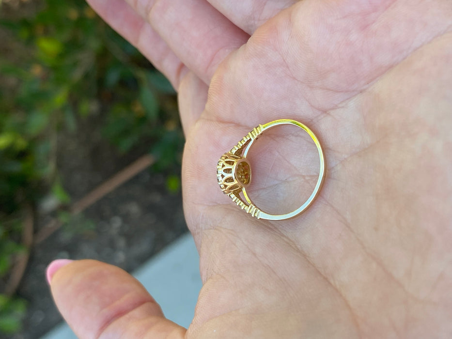 Vintage 18K Gold Diamond Ring – 0.50 TCW Natural Diamonds, Size 6