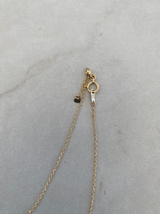 Vintage 18K Gold Natural Diamond Adjustable Necklace – 0.48 TCW