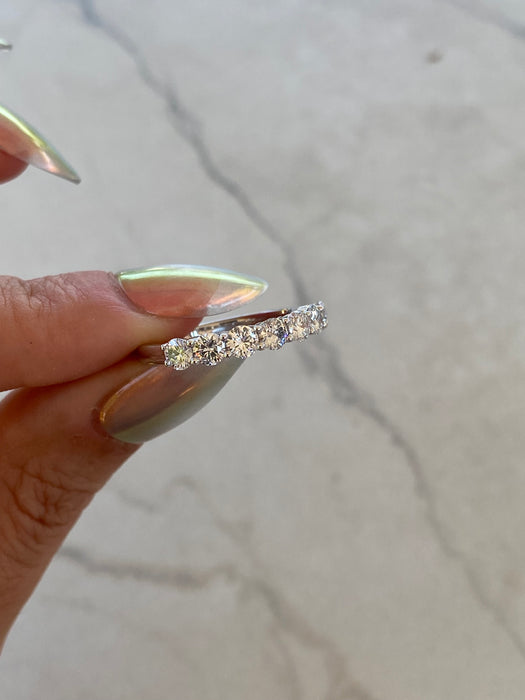 14K 1 TCW White Gold Lab Diamond Ring