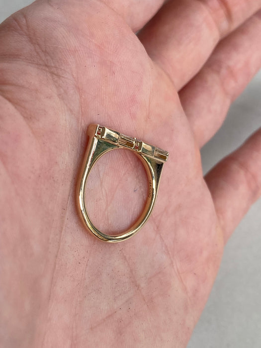 14K Baguette Lab Diamond Ring