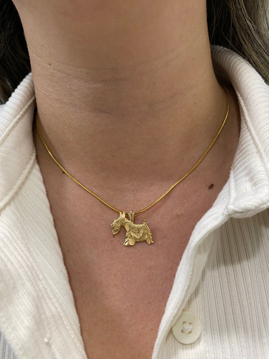 Vintage 14K Gold Michael Anthony Dog Charm Pendant