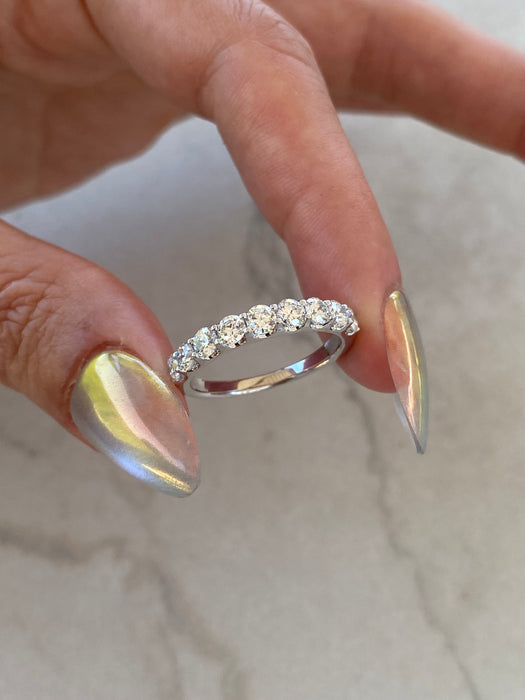 14K 1 TCW White Gold Lab Diamond Ring