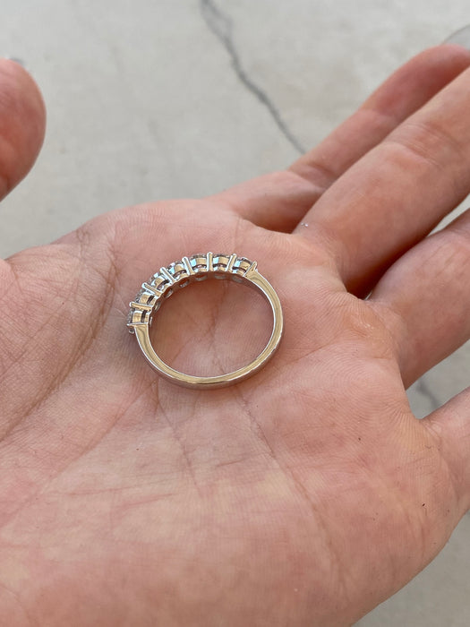 14K 1 TCW White Gold Lab Diamond Ring