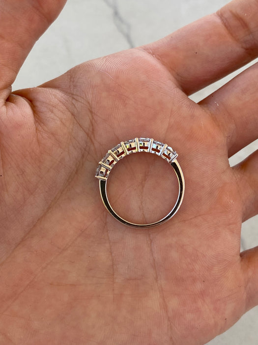 14K 1 TCW White Gold Lab Diamond Ring