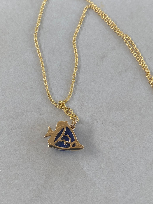 14K Lapis Lazuli Fish Pendant Necklace by EFFY