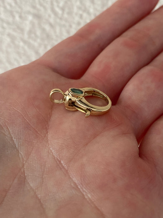 14K Double-Sided Emerald Lobster Clasp