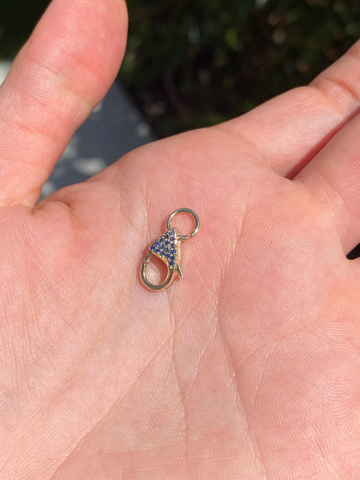 14K Gold Gemstone & Diamond Clasps