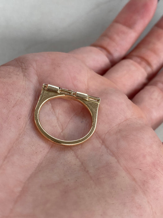 14K Baguette Lab Diamond Ring