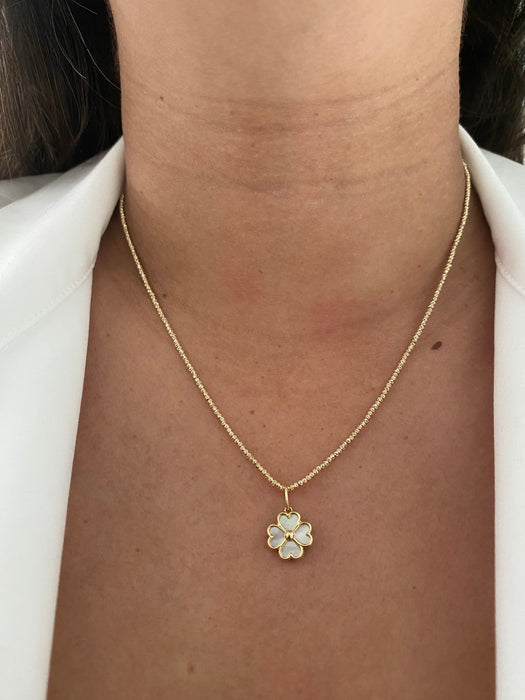 14k clover charm