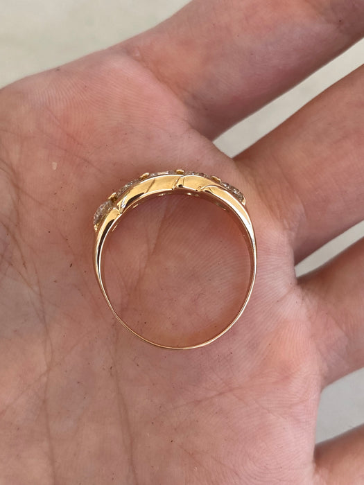 Vintage 18K Rose Gold Diamond Ring