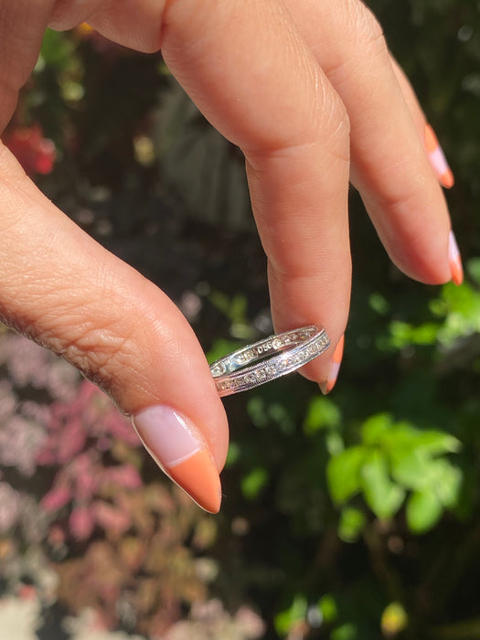 18k white gold diamond eternity ring size 6.5