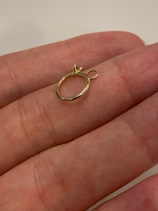 14k tiny diamond ring charm