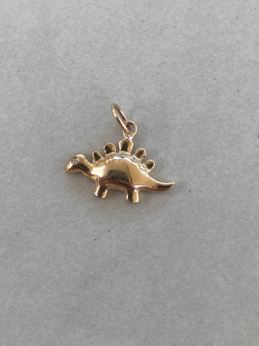 14K Triceratops Dinosaur Charms