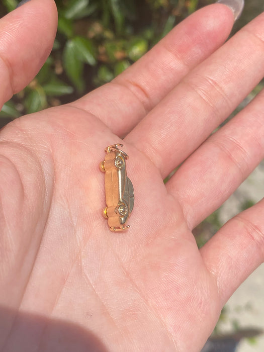 14k car charm pendant