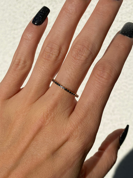 10k black diamond stacker ring size 7