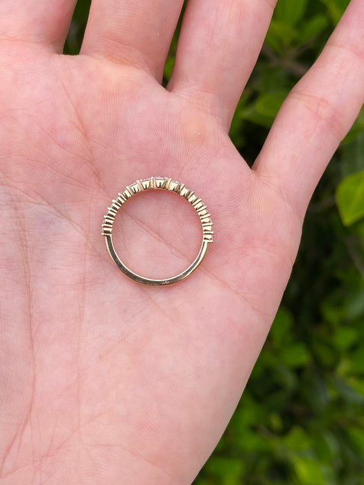 14K Gold Round Lab Diamond Stacker Ring