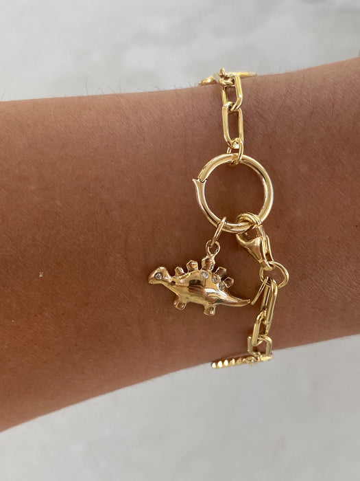 14K Gold Connector Charm