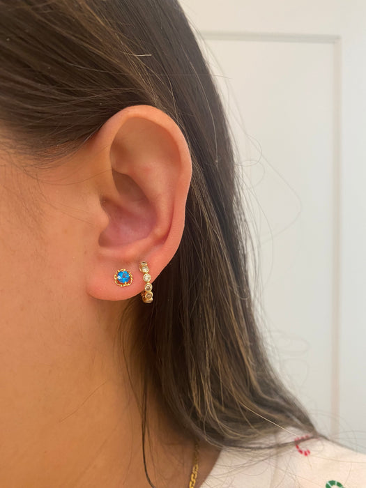 18k apatite stud earrings