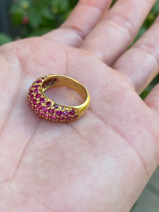 18k ruby dome ring size 4