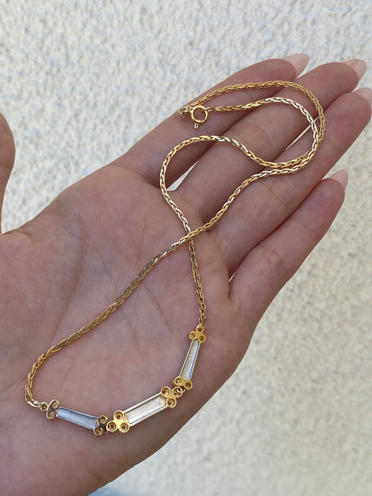 18k platinum diamond necklace 16.5”