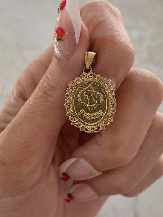 14K Gold Zodiac Charm