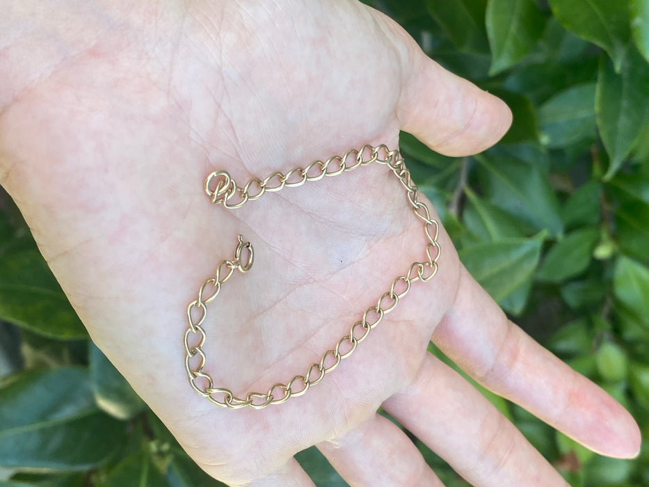 14k rolo link bracelet