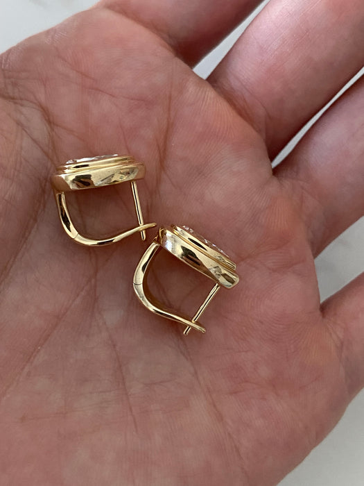 14K Gold 2.2 TCW Pear Lab Diamond Huggie Earrings