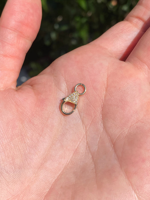 14K Gold Gemstone & Diamond Clasps