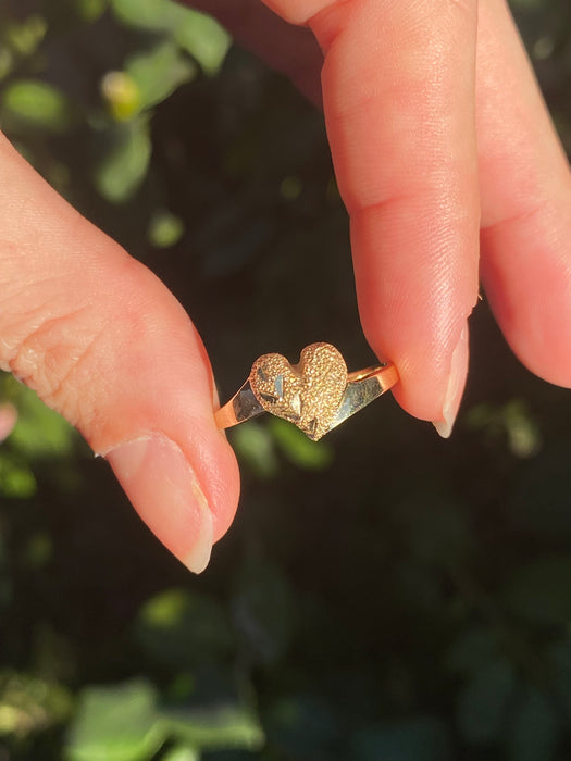 14k heart ring size 7