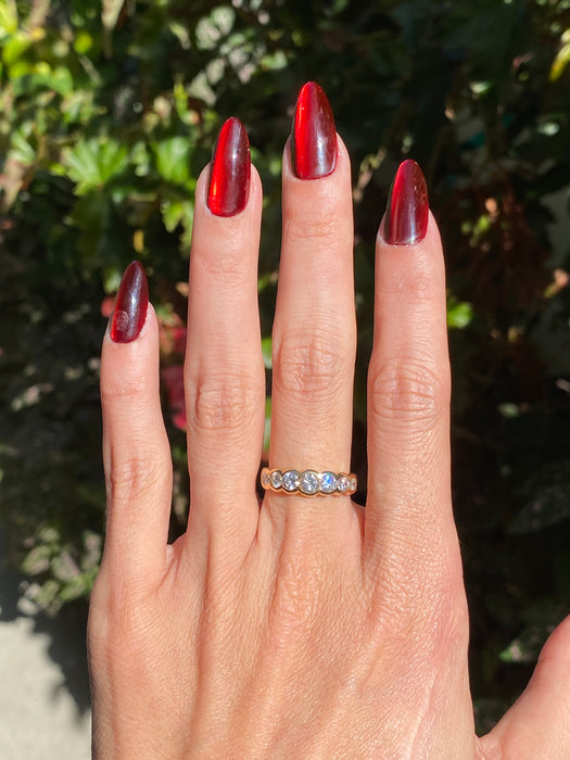 18k 1 carat bezel set diamond ring size 6